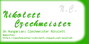 nikolett czechmeister business card